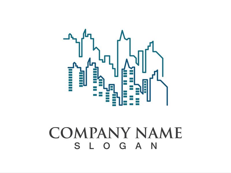 Modern city skyline vector illustration in flat design