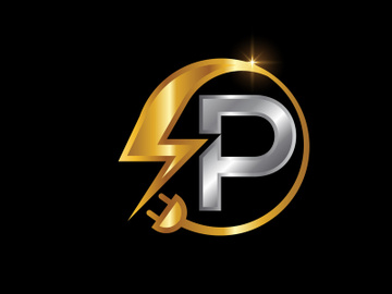 Electrical sign with the English alphabet, Electricity Logo, Power energy logo, and icon vector design preview picture