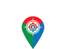 Compass logo template vector icon illustration design