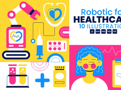 10 Robotic For Healthcare Illustration