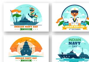 12 Indian Navy Day Illustration