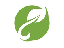 Vegan leaf green eco logo nature