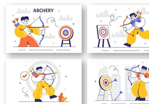 10 Archery Sport Illustration