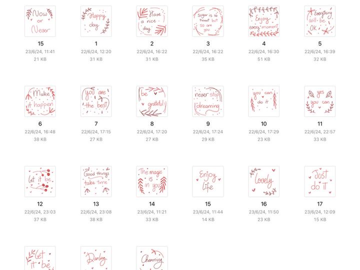 20 icons quote stickers decoration