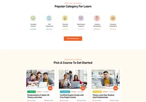 Online Education And LMS PSD Template