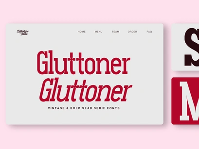 Gluttoner Slab Vintage & Bold Slab Serif