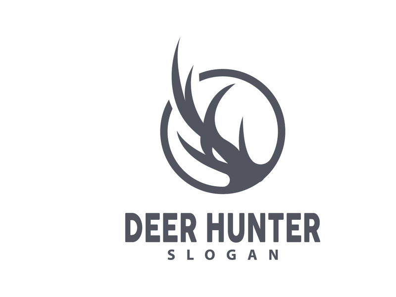 Deer Logo Deer Hunter Vector Forest Animal Design