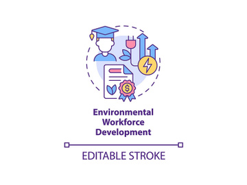 Environmental workforce development concept icon preview picture