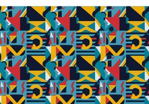 Geometric Retro Pop Art Pattern trendy