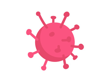 Virus structure semi flat color vector object preview picture