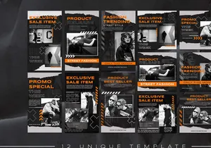 Instagram Streetwear Post and Story - PSD templates