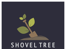 Shovel logo for agriculture, excavation,building, mining foundation. gardening vector set design with leaves