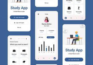 Online Course Education App Mobile Application UI Kit