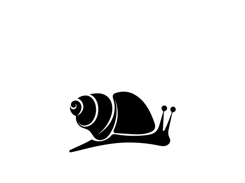 snail animal logo and symbol template