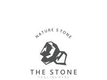Stone logo template design simple elegant product brand natural element
