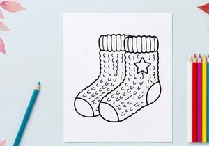 Niedliche gestrickte Weihnachts-Babyschuhe mit Sternenmuster für Geschenkset für Neugeborene