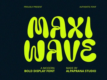 Maxi Wave - Display Font preview picture
