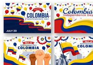 12 Colombia Independence Day Illustration