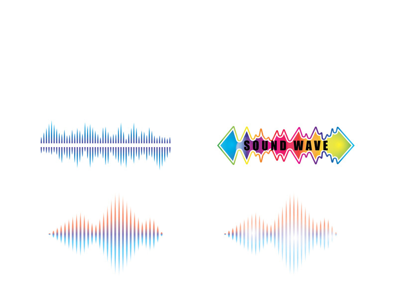 Sound waves set vector illustration icon design