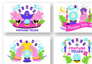 10 Fortune Teller Tarot Illustration