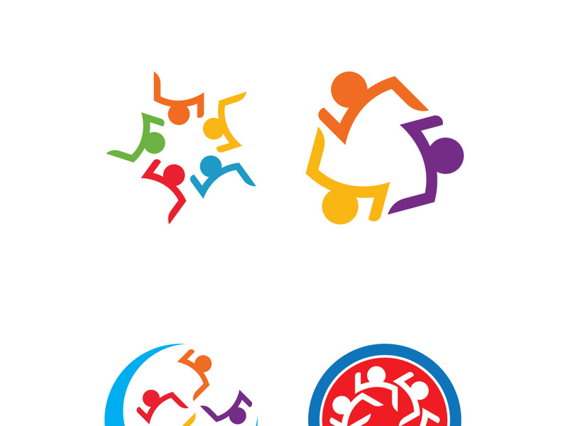 Community, network and social icon design template