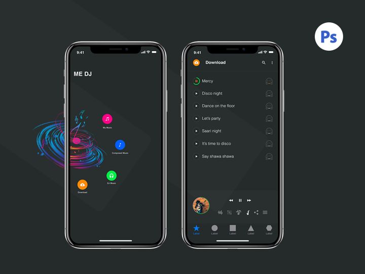 Iphone X Music Screens