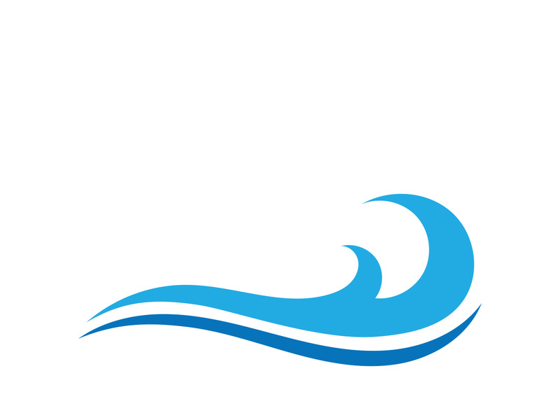 Sea wave logo ocean storm tide waves wavy river vector image