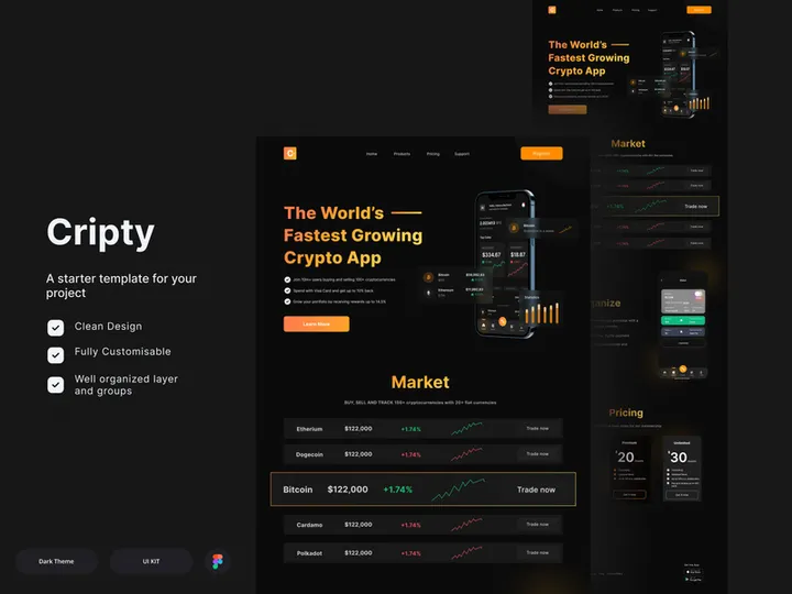 Crypto Landing Page - Cripty preview picture