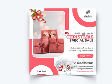 Christmas Sale Social Media Posts Template (EPS) preview picture