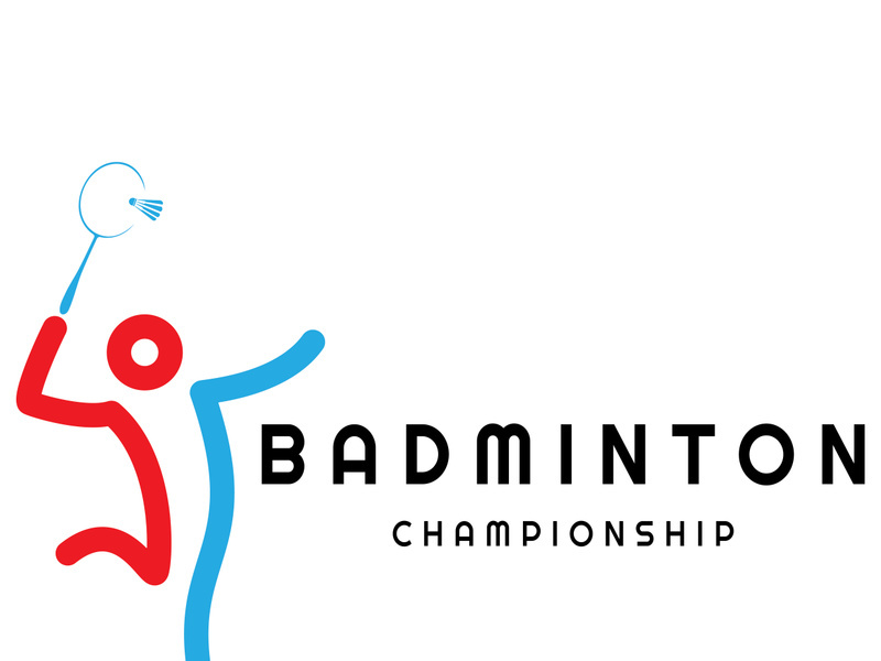 Modern Badminton logo design with Dynamic Shuttlecock and Racket, for championship, sport, sports shop, badminton school, business, company, tournament