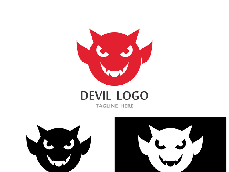 Devil logo design with a modern concept.