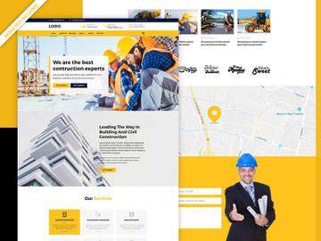 Construction website template preview picture