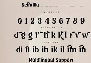 Scintilla - Modern Serif Font