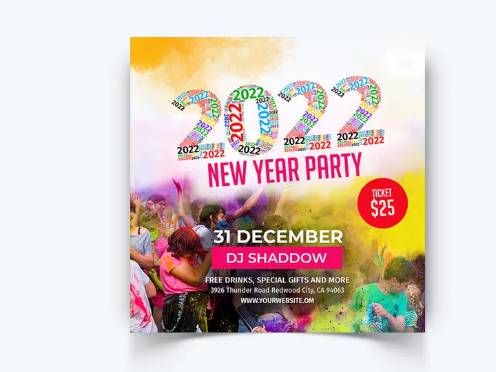 New Year Social Media Instagram Posts Template (EPS)