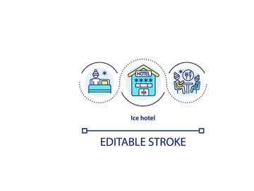 Ice hotel concept icon preview picture