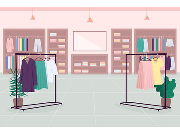 Clothes emporium flat color vector illustration preview picture