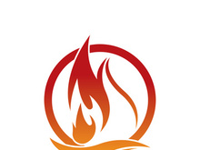 Fire logo design illustration and fire symbol icon vector