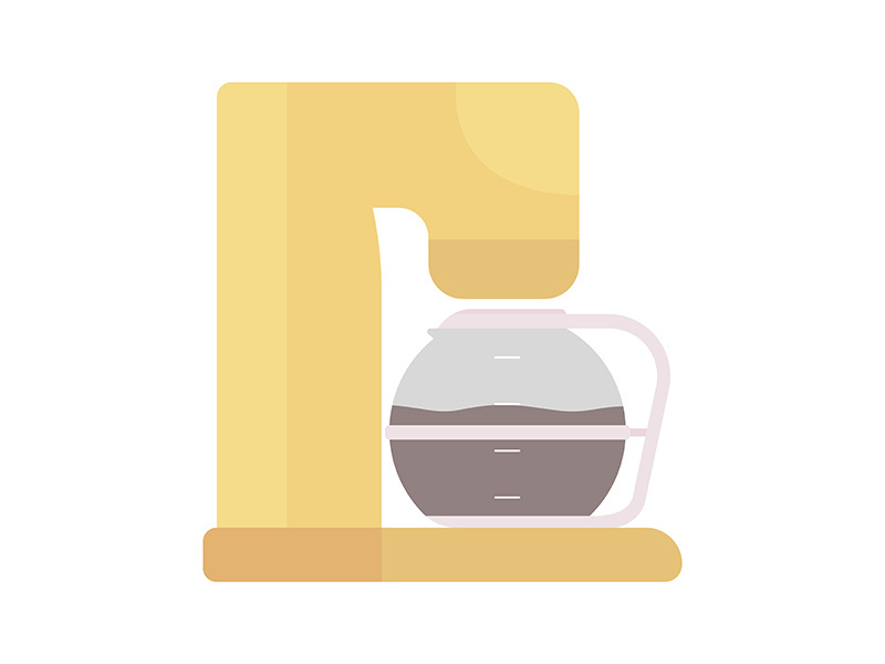 Coffee machine semi flat color vector object