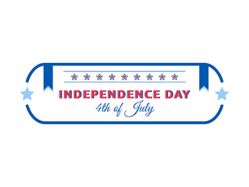 Independence Day ceremony flat color vector badge preview picture
