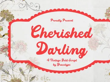 Cherished Darling | Vintage Bold Script preview picture