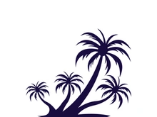 Palm tree summer logo template vector illustration