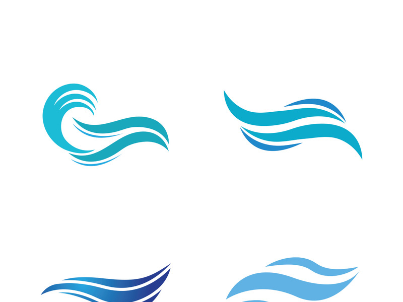 Wave beach vector illustration design logo