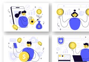 10 Fintech Vector Illustration