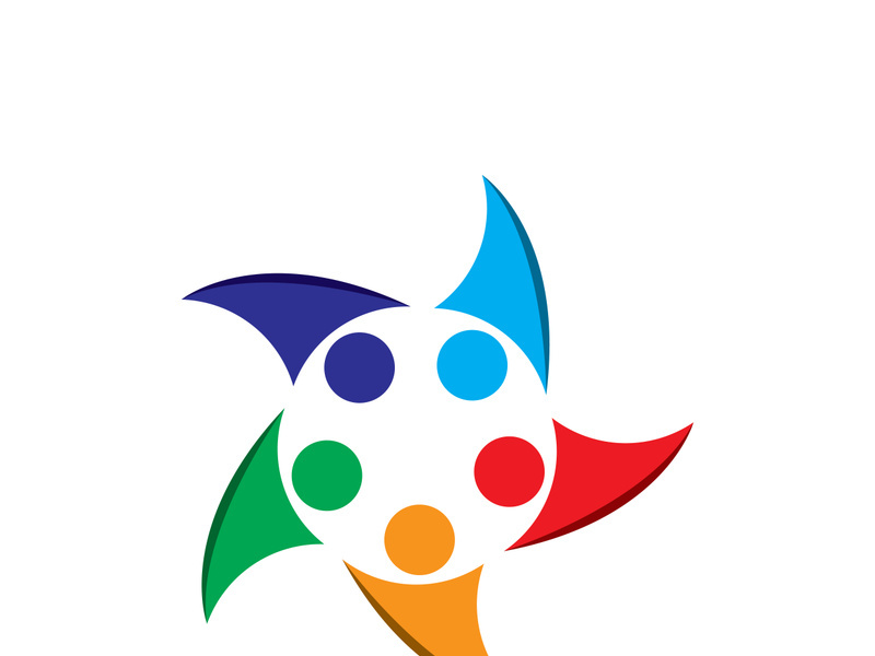 Community logo business template and icon people vector