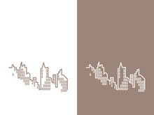 Modern city skyline icon silhouette vector illustration design