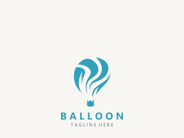 Air balloon logo creative design air transport symbol template simple illustration preview picture