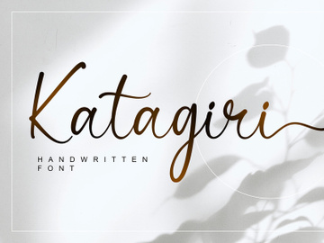 Katagiri - Handwritten Font preview picture