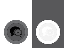 Speech bubble icon logo template vector illustration