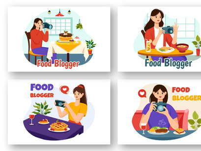 9 Food Blogger Illustration