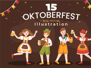15 Oktoberfest Beer Festival Illustration preview picture